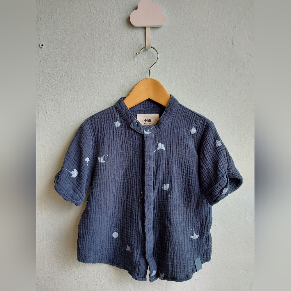 Omami Mini Sting Ray Print Button Up